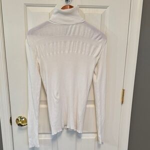 Cache Ivory Long Sleeve Turtleneck Top